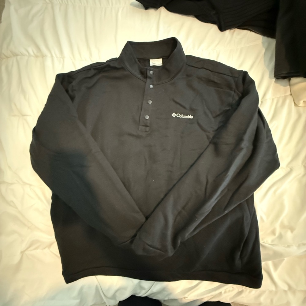 Columbia Dark Gray Button-Up Pullover